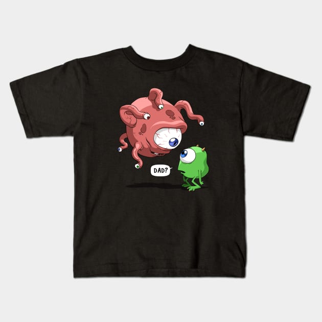 wazowski meets dad Kids T-Shirt by nedesem